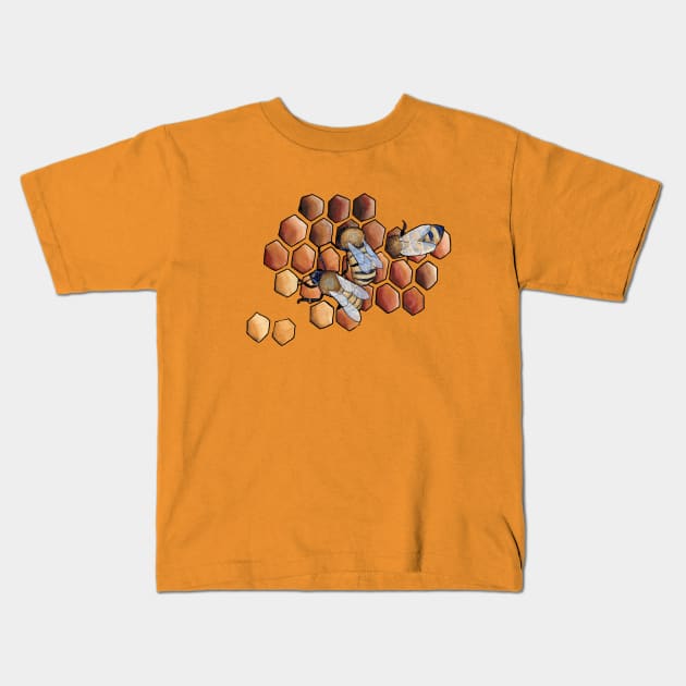 Honey Bees Kids T-Shirt by Heather Dorsch Creations